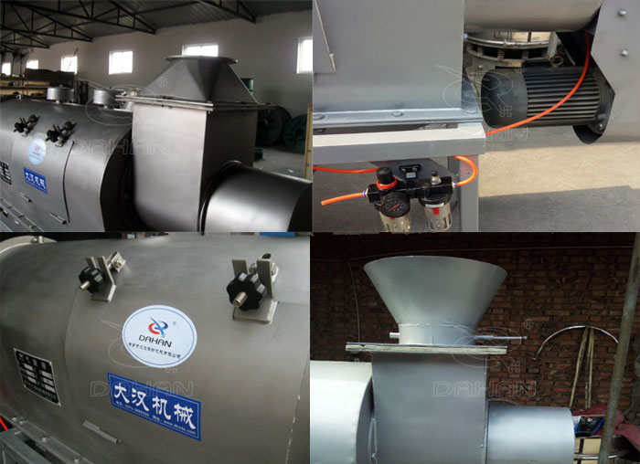 氣旋篩：電機(jī)，進(jìn)料口，氣壓裝置等特寫(xiě)圖片