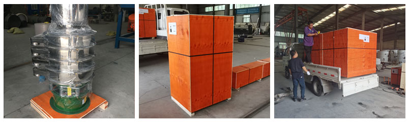 全不銹鋼振動篩包裝，裝箱，裝車。