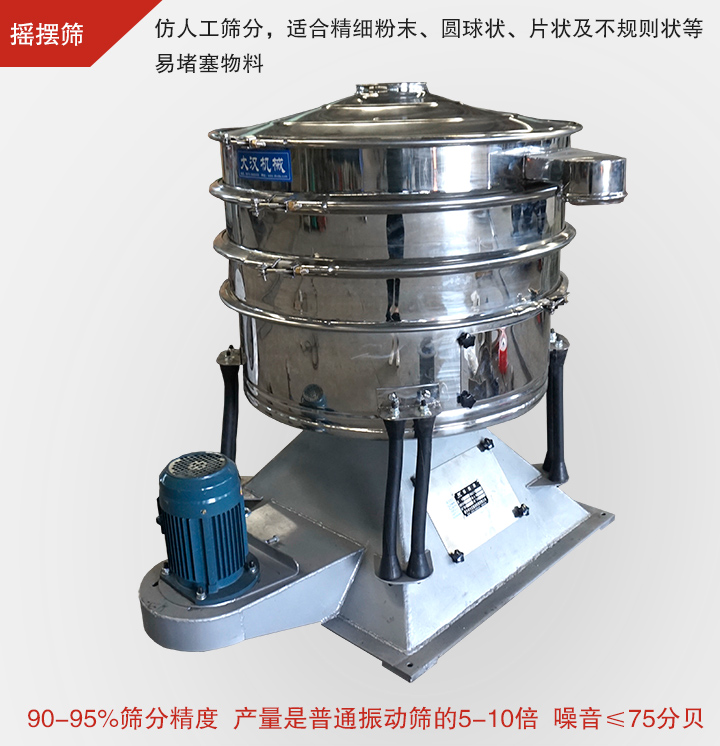 搖擺篩仿照人工篩分，可滿足高精度、高產(chǎn)量篩分要求