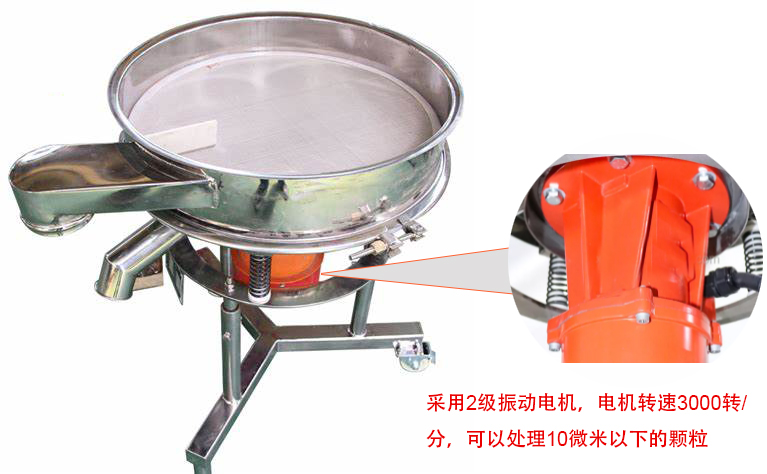 高頻篩特點：框體加高可防止?jié){液往外飛濺；加擋料板可加快排料，提高篩分效率